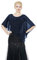 BEAUTELICATE Damen Chiffon Schal Stola Eleganten Cape Umhang für Braut Sommer Hochzeits Festliche Abendkleid Mitternachts Blau, Einheitsgröße