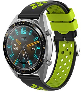 Hoopyeecase Bracelet Compatible avec Huawei Watch GT 2 Pro/GT 2e/GT 46mm/GT2 46mm/Watch 2 Pro,22mm Silicone Sangle des Sports Remplacement Bracelet pour Femmes Hommes