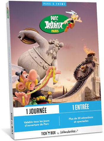 Tick&Box Parc Astérix - 1 Jour pour 1 Adulte - Coffret Cadeau - Ticketbox - Idée Cadeau Divertissement