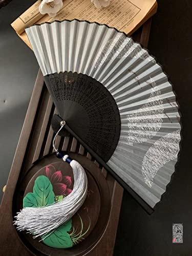 Folding Fan Japan Japanese Fan Men and Women Craft Fan Gift,Deep Blue
