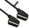 rhinocables Shielded Scart Cable, Gold-Plated Male to Male, RGB 21-Pin Scart Lead for AV Audio and Video Connector for TV, SKY, VCR, DVD Player, Android Boxes (15m)