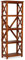 INLIFE Bücherregal Akazie Massivholz in Palisander-Optik 60x30x160 cm