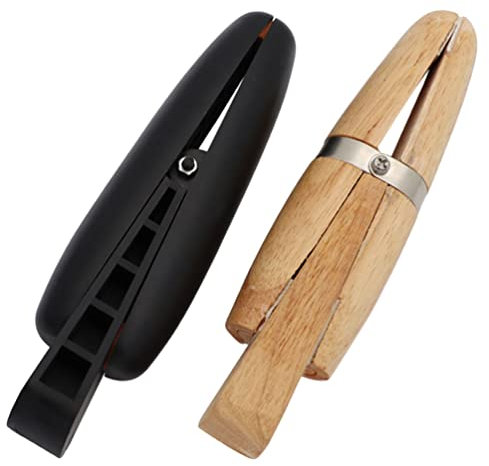 SEWACC 2pcs Jewelry Tools Wooden Wire Clamp Ring Bending Tool Jewelers Holder Wire Clamp Tool Wood Jewelry Vise Tool Benchwork Hand Tool Hotfix Tool Ring Clamp Major Wooden Ring Plastic