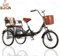 VHCLYBJU Dreirad für Erwachsene faltbar mit Kindersitz 3-Rad-Fahrrad für Damen Dreirad mit Korb mit Rücksitz 20 Zoll Fahrräder maximale Belastung von 440 lbs stoßdämpfende Gabel (Black 10, 20IN)