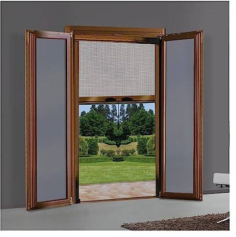 1PEZZO ZANZARIERA A RULLO VERTICALE PER PORTA/FINESTRA cm 120 x 250 - avorio ral 1013