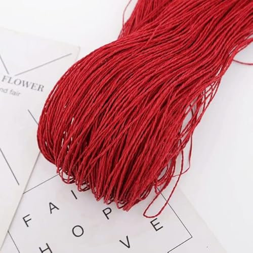 Hilo de rafia de verano de 500 g, hilo de paja de papel natural, manualidades para manualidades, gorro, bolso, canasta, material de ratán