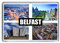 Belfast Fridge Magnet - 70 x 45mm, Souvenir, Acrylic with Magnetic Strip.