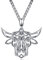 Twoowl Keltischer Knoten Bull Halskette 925 Sterling Silber Highland Cow Anhänger Halskette Highland Cow Schmuck Geschenke für Frauen Männer Tier Kuh Liebhaber