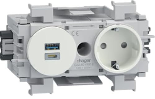 Steckdose 1-fach m.USB-Charger A+C15W GS16019016 4012740868457 Tehalit