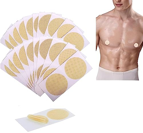 KALUROIL 50 Paires Cache-tétons jetables Invisibles et Respirants - pièces Auto-adhésives et imperméables pour prévenir Les frottements des mamelons Lors de Vos Courses d'ultra-Marathon