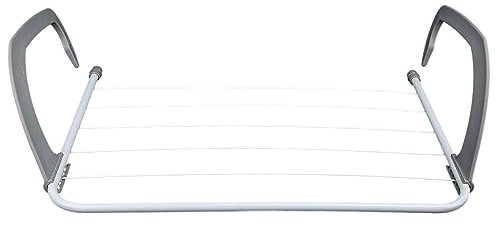 komsoup Étendoir à Linge | Séchoir à Linge rétractable,20,5 X 13 Pouces Compact Design élégant Pliable Pliant Corde à Linge Sèche-Linge pour Balcon, Jardin, Clôture