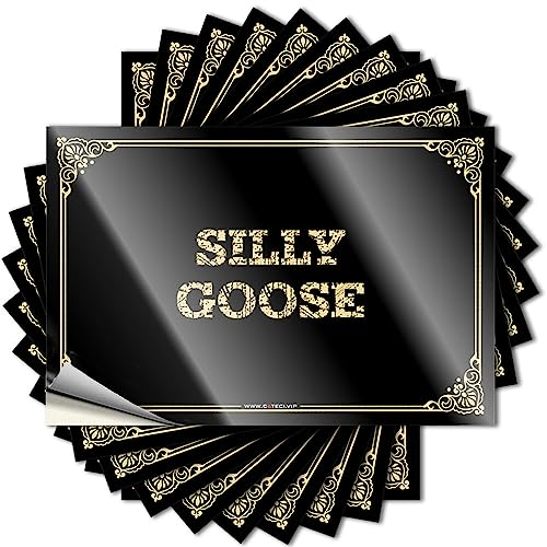 Lustige Autoaufkleber Dumme Gans Aufkleber 10 Stück Aufkleber für Autos Bar Zubehör Männerhöhle (Farbe: Farbe, Größe: 8 x 12 cm)