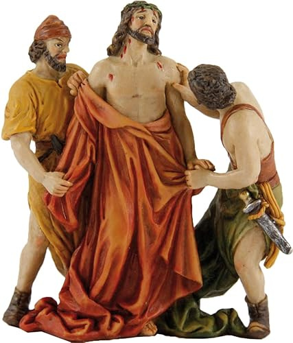 FADEDA Passionsfiguren: Kleiderraub/Höhe:9 cm/handbemalt/detailgetreue Krippen Figuren - Weihnachten Tisch Dekoration Krippe Zubehör