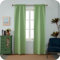 GIRASOLE HOME Coppia Tende Barbados Termiche Totalmente Oscuranti 2 Pannelli da 55x220cm con Tasca, Verde