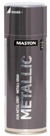 Maston Spray Paint Metallic Gloss Gun Metal Grey 400ml