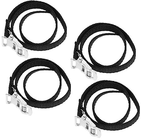 Sosoport 4stücke Fahrrad Pedal Fußbänder Verstellbare Riemen Für Sicheres Radfahren rutschfeste Fußstützen Für Mountainbike Rennrad Und Heimtrainer Robuste Und Langlebige