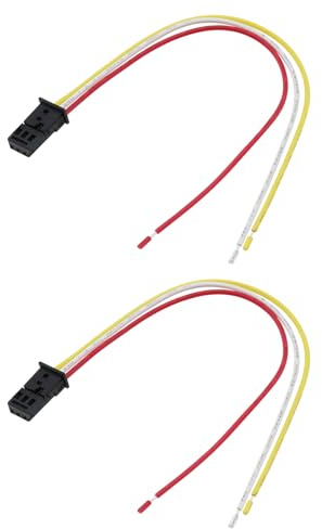 VGOL 2 Stück 3-poliger Auto-Reparaturstecker mit Wasserdichter Ummantelung Kabelbaum 1C0973119 Kompatibel mit Volkswagen Wasserdichter Elektrischer Anschlussstecker 15 cm