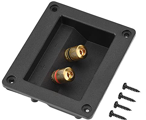 Acoustic Components for HiFi Speakers, 2 Copper Terminal Terminals, Cable Junction Box, Housing, Speaker Connections, Junction Box