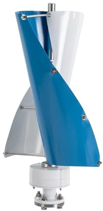 Susoso Generatore eolico, 500 W, 24 V, turbina eolica con centralina e generatore a 2 fogli, funzionamento silenzioso, per casa, 40 x 71 cm, bianco e blu