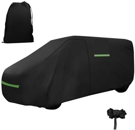 Vollgarage für Fiat, 6-lagige Hagelschutz Autoplane Wasserdicht Allwetter Autoschutz mit Reflexstreifen und Aufbewahrungstasche für Fiat Ducato (2,05 * 5,41 * 2,52 M)