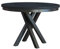 4ALL HOME Esstisch Jezz Rund 100 cm - Tisch - Rund - Küchentisch - 4-6 Personen - Esszimmertisch mit Metallgestellt - Holz - Natur - Speisetisch - zusätzliche Tischplatte - ausziehbar (Schwarz)