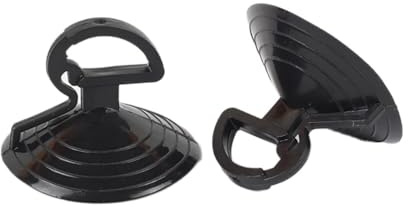 Anevous 50 Stück Kunststoff Saugnapf, Autoglas Fenster Saugnäpfe, PVC Runde Saugnapf, Auto Dekoration Saugnäpfe mit Loch für Auto Sonnenblende Fensterglas Outdoor,Schwarz 35 mm A