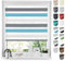 Tom'Shop® Doppelrollo DuoRollo [Grau & Blau & Weiß, 85cm x 130cm] Duo Rollos für Fenster Klemmfix ohne Bohren mit Klämmträger Fensterabdeckung Fensterrollo leichte Montage