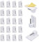 20 PCS Self Adhesive Hooks,Window Hooks Adhesive,Plastic Sticky End Window Hook,net Curtain for Net Curtain Rods(White,Square)