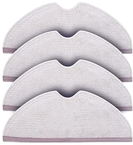 Pizgear Mop Pad 4 Pack Microfiber Mop Cloth, for Roborock, for S6 S6 Pure S6 MaxV S5 Max S5 Robot Vacuum Cleaner Mop Replacement Steam Cleaner Replacement Parts