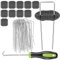 Eyoulife 100 unidades de anclajes de acero galvanizado, 15 cm, clavos afilados con arandelas, quitagrapas para césped artificial, valla, jardín