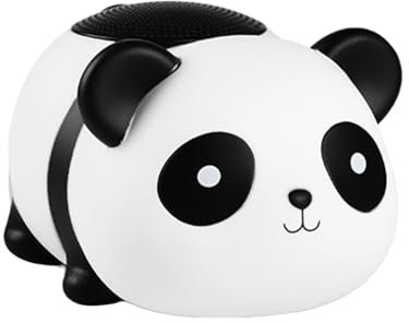 zwxqe Portable Wireless Speaker, Animals Panda Decor with Long Playtime and Stereo Sound, Cute Collectible Figurines and Desk Accessories 5.91x4.33x2.36 inch for Adults, Kids, Teens