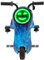 BAOCHADA Kinder Elektro Driftscooter, 3 Geschwindigkeiten 180W Drift Trike, mit LED-Licht & Bluetooth Verstellbar Länge,50kg Tragkraft für Kinder ab 3 Jahren Drifting Ride (Starry Sky Blue)