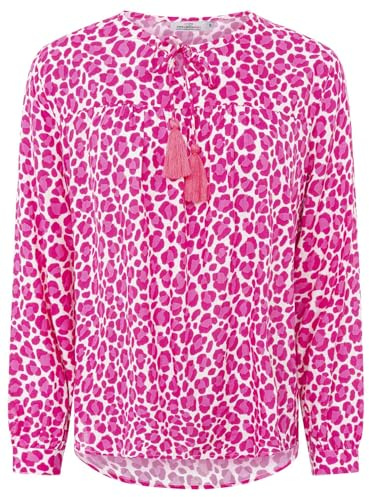 Zwillingsherz Damen Bluse Shirt Freizeit Tunika Modell Classic Leo Langarm, lässiger Schnitt, hochwertig verarbeitet, ideal für Freizeit & Büro Gr. XL