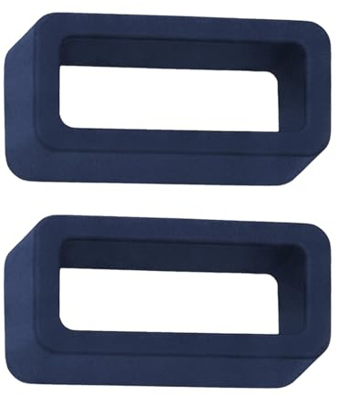 Buckle & Stitch Silicone Watch Strap Keeper Loops | 22mm Navy Blue | 2 Pack | Replacement Band Retaining Holders | Soft Rubber Retainers (Navy Blue, 22 mm)