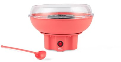 Giles & Posner Funfair Zuckerwatte-Maschine, 400 W, 26,5-cm-Schale | Rutschfeste Füße für sicheren Stand, Messlöffel und Stäbchen inklusive, einfach zu bedienen