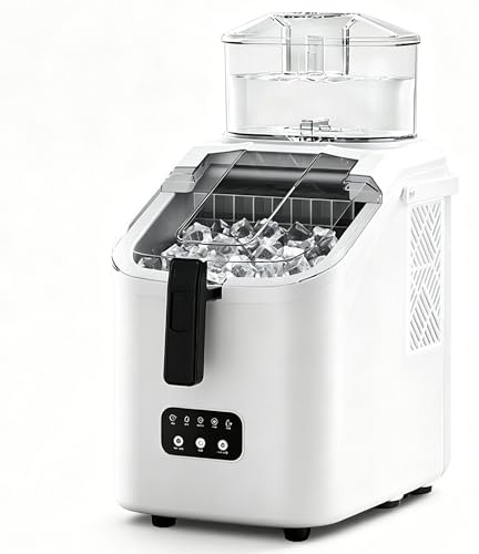 Piccola Macchina Ghiaccio, Macchina Ghiaccio Domestica, Autopulente con Un Pulsante, Capacità Acqua Di 6,25 Litri, Adatta per Raduni E Dormitori(A)