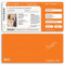 (20 x) Hochzeitseinladungskarten Flugticket Boarding Pass orange Einladungskarten Hochzeit