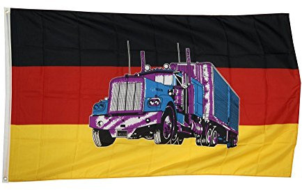 Flaggenfritze Fahne/Flagge Deutschland mit LKW + gratis Sticker