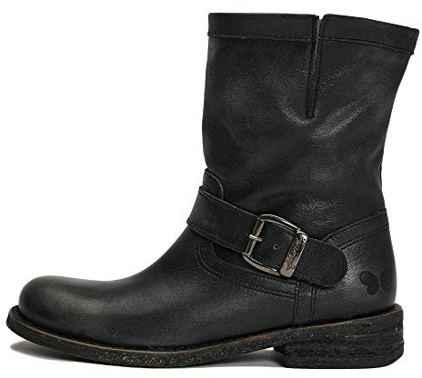 Felmini - Scarpe Donna - Innamorarsi GREDO 7176 - Cowboy & Biker Stivali - Vera Pelle - Nero, Nero, 38 EU