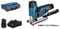 Bosch Professional 12V System scie sabre sans-fil GST 12V-70 (capacité de coupe dans le bois : 70 mm, avec 2 lames, patin de glissement, pare-éclats, 2 batteries 3,0 Ah et chargeur, dans L-BOXX 136)