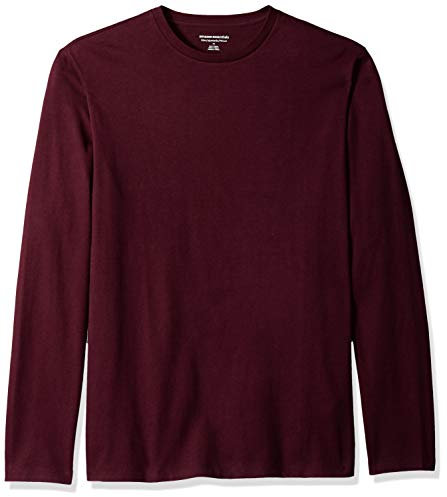 Amazon Essentials Men's Slim-Fit Long-Sleeve T-Shirt, Burgundy, XXL