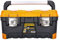 Tool Box 22 Inch 56cm Professional Heavy Duty Large Portable Mobile Tool Chest Storage Organiser with Removable Tote Tray Aluminium Handle Black & Yellow TOUGH MASTER