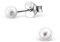 Bungsa kleine weiße Perlen Ohrstecker 3mm STERLING SILBER .925