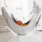 cagü außergewöhnliche Design Obstschale CLEO Silber poliertes Aluminium 35cm