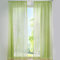 SIMPVALE 2er Set Vorhang durchsichtig Einfarbig Voile-Vorhänge mit Schienenhaken für Gardinen Schlafzimmer Wohnzimmer Balkon, Hellgrün, 140X250 cm