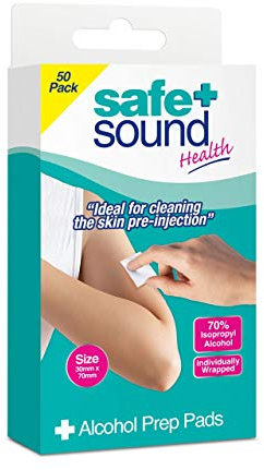 Safe + Sound Isopropyl Alcohol Individually Wrapped Pre-Injection Prep Pads