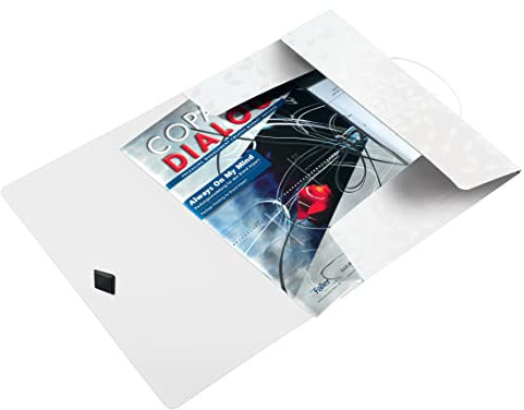 Leitz WOW Eckspannermappe aus Kunststoff, A4, Gummizugverschluss, Perlweiß, WOW, 45990001