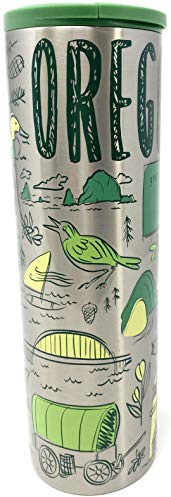 Starbucks Oregon Vacuum Insulated Stainless Steel Traveler Tumbler Coffee Mug 16 Oz