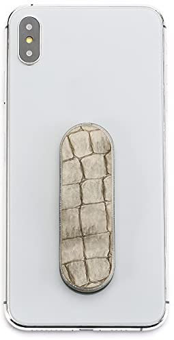 MOMO STICK - L'original! Support pour téléphone Portable et poignée pour Smartphones et tablettes– téléphone Portable Bague pour iPhone Samsung Huawei (Série Crocodile - Gris)