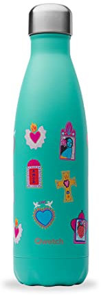 Qwetch - Bouteille Isotherme Amor - Gourde Nomade Inox - 24h Froid et 12h Chaud - Etanche, Sans BPA & Réutilisable - Gourde isotherme pour Sport, Voyage, Bureau, Randonnée - 500ml